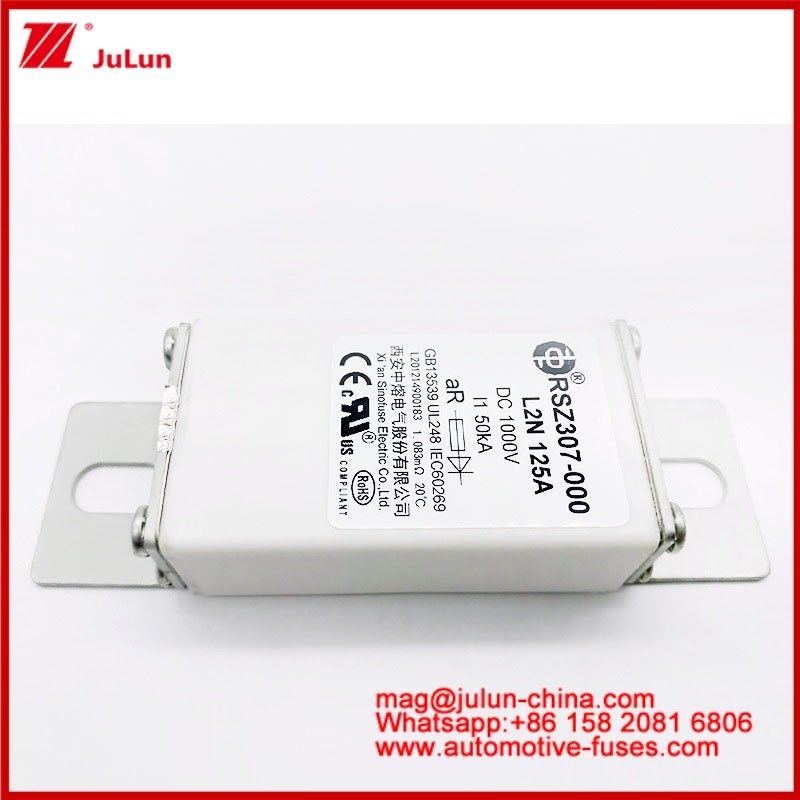 125A DC1000V 50KA AR Caremic Tubular RSZ307-000 L2N Fuse Para Proteção EV/HEV Em Automóveis