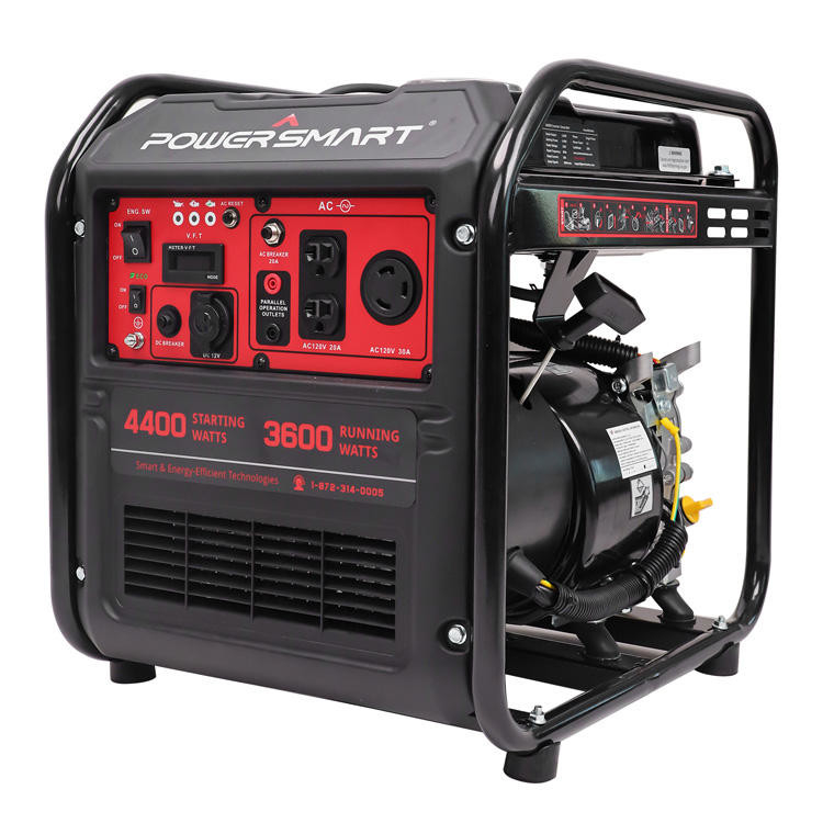 Inversor Doméstico Portátil EUA Em Estoque Powersmart 4400w Energia móvel para exteriores Gerador a gás de estrutura aberta Para Camping Inversor Doméstico Portátil