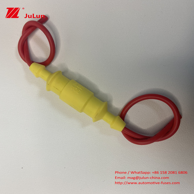 Chicote de fio amarelo Suporte de caixa de fusíveis à prova d'água 30A 250V 5*20mm 6*30mm Tubo cerâmico de vidro