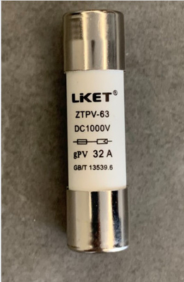 63A 1000VDC Fusível fotovoltaico solar F - 14x51mm Faixa de temperatura -50-105°C