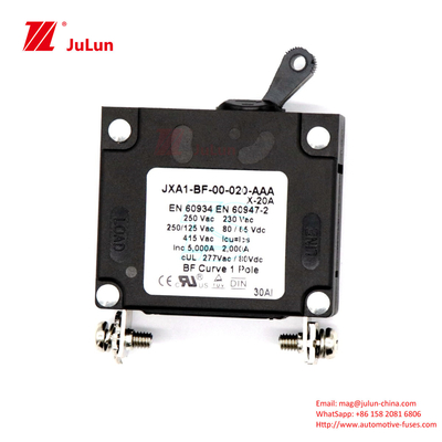 20A Protector de sobrecarga de corrente marinha Resete interruptor de rede tipo de barril interruptor de circuito de som 40A AC DC