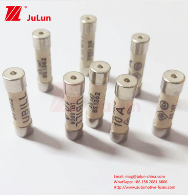 3A 5A 7A 10A 13A 20A Fusíveis de carro cerâmicos 6 * 25mm com design
