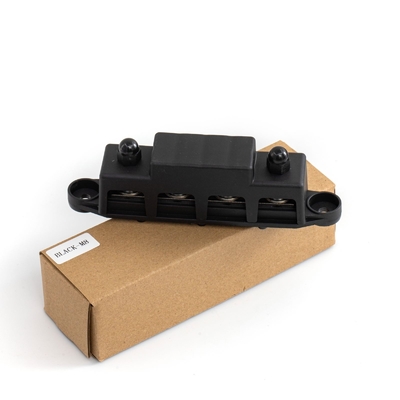 12V 250A 4 Post Busbar Bus Bar Bloco de Distribuição de Energia W/ Cobertura 5/16
