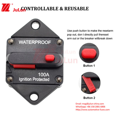 Duração Auto Yacht RV interruptor de circuito Proteção de quebra automática pode restaurar o interruptor de quebra Segurança do assento Circuito Protecção