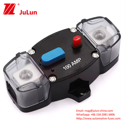 Reinicialização manual 0-8 Gauge 12-48 Volt 200 Amp Interruptor de circuito com Trolling Car Stereo Audio Inline Fuse Block Holders Inver