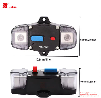 Yacht Manual Reiniciar Bakelite Interruptor de circuito Fornecimento de energia Comutador painel Inverter 100A Para Carro Barco Marine RV Trolling Mot