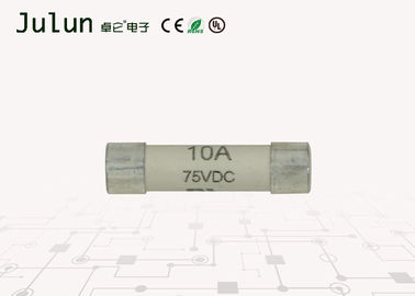 fusível 10a cerâmico de 6x25mm fusível da C.C. de uma alta tensão de 75 volts com o tampão do cobre chapeado da prata