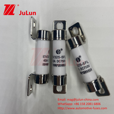 10A-50A 750VDC Cerâmica Fusível Automóvel Com Bolto Montado Cerâmica Ev325 Fusível Capacidade de Quebra EV325 20KA 50kA 15A 25A