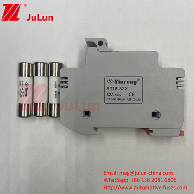 Fábrica Profissional BYPV-18 1pólo 16a 1000v Dc Din Rail Fuse Holder Com 1500v Dc Fuse Para Solar