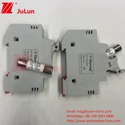 10A-63A Fusível cilíndrico para proteção do sistema de energia solar Fusíveis fotovoltaicos solares DC 1000V 6A 10A 15A 20A 25A 30A Alta tensão