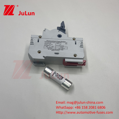 Fusível fotovoltaico com corpo cerâmico DIN Mount Dc Fusível 250a 10x85 1500Vdc Fusível fotovoltaico 15