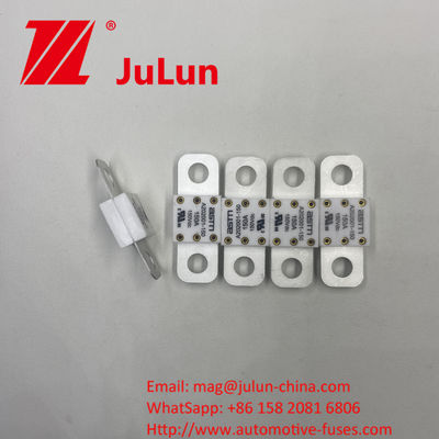 A202001-300A Fusíveis automotivos cerâmicos de 150VDC com corrente elétrica de 100A 150A 200A 250A 300A 350A 400A 500A e distância de furo de 39mm