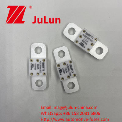 ASTM A202001-100A 150VDC Fusíveis Cerâmicos Automóveis de Pequeno Tamanho Recomendado Torque Apertado 11-13N·m para M8 Protecção de Curto-Curto de Alta Corrente