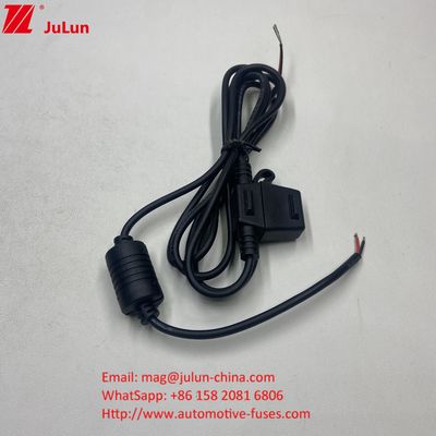 Fijo 50A maxi corrente nominal vermelho 10AWG fio 280mm comprimento total segurador de fusível em linha