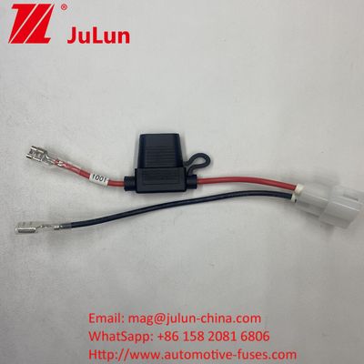 Porta-fusível 8AWG Blade Inline 30A Cable Lead WireFuse Holder 8AWG Inline Blade Cable Lead Wire Original 50 Amp Plug Style Conector de alimentação para terminais de anel de 8 mm Original 50 Amp Plug Style