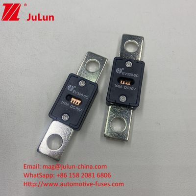 EV320-5X 100A 70VDC Fusíveis de automóvel cerâmicos Características elétricas 1,0 em 4 horas 3,0 em 10s Max