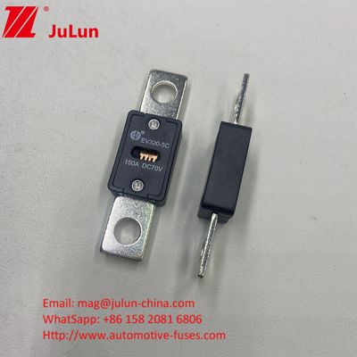 Distância de abertura de 51 mm EV320-5X 125A 70VDC Fusíveis Automotivos Cerâmicos Com Certificação GB/T31465.5-2015 E Voltagem nominal de 70VDC