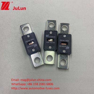150A 70VDC EV320-5X Cerâmica Automotive Fuses Quartz areia Características elétricas 1,0 em 4 horas 3,0 em 10s Max