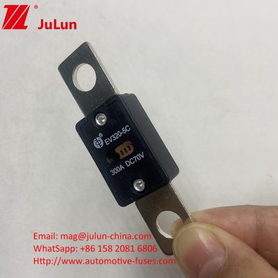 EV320-5C 300A 70VDC Fusíveis de lâmina de automóvel com distância de furo de 51 mm e modo de instalação de parafuso M8