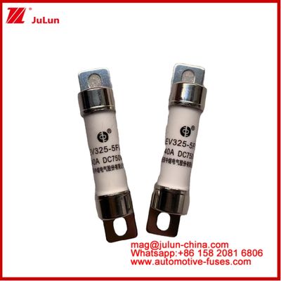 Fusível tubular EV325-5FL 40A 750VDC para veículo elétrico com 15 * 51mm Light Bolt Instalação e tempo constante 2 ± 0.5ms