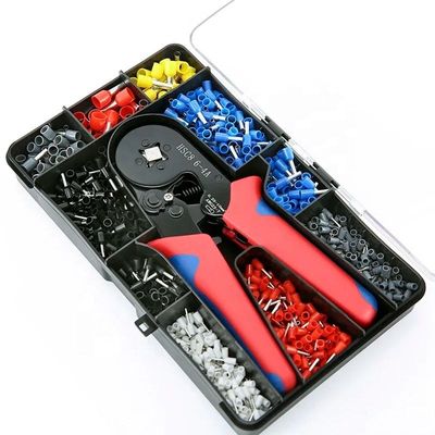 Conveniente versátil Mini Wire Ferrule Tubular Terminal Crimping Plier Kit 1200pcs Doméstico elétrico isolado