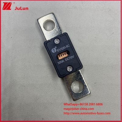 100A DC70V Fusível de veículo elétrico de ponta EV320-5C 5X 150A 300A DC70V Carregamento rápido com material de corpo cerâmico e corrente de quebra máxima de 6KA