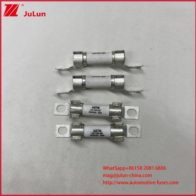 Veículos Elétricos Voltagem nominal HEV / classificação de interrupção DC500V/20KA ASTM HV150 30A 20A DC500V 20KA Fusível de parafuso com proteção