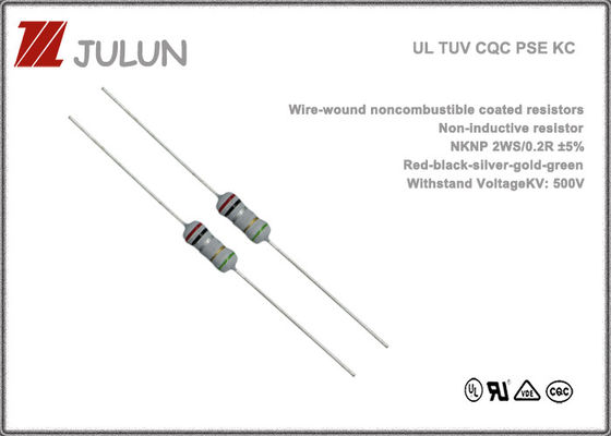 Noncombustible do resistor da ferida do fio de 125V 250V revestido